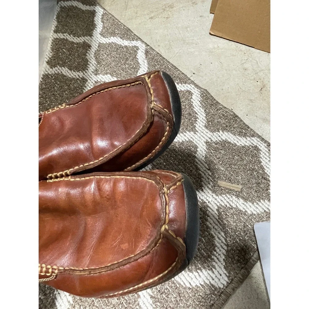 Cole Haan Loafers Men's 9.5‎ Brown Leather Nike Air Driving Mocs Slip on Shoes